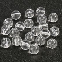 50-300 Stück transparente weiße runde Acrylperlen in Kugelform für Schmuckherstellung, Zubehör, DIY-Armband, Halskette