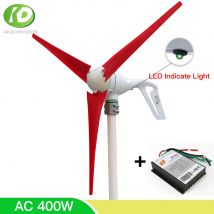 Micro mulino a vento domestico dell'asse orizzontale del corredo del generatore eolico di ca 400W con il regolatore PWM 600W ha condotto la luce per la batteria 12V 24V