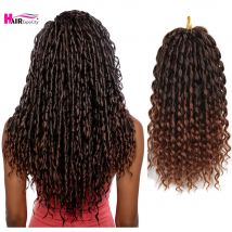 Afro Curls Synthetic Twist Braids Hair Loose Deep Wave Crochet Hair 16 Inch African Braiding Hair Extensions 613 Hair Expo City
