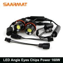 2 Stück 160W für BMW E39 E53 E60 E61 E63 E64 E65 E66 E87 525i 530i xi 545i M5 Fehlerfreie LED Angel Eyes Markierungsleuchten