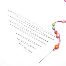 Stainless Steel 5Pcs Opening Curved Beading Needles Tools Pins for bead Threading String Cord Easy DIY Jewelry Findings Making