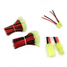 Mini Tamiya maschio femmina connettore a treccia adattatore con cavo in silicone stagnato 18awg 10 cm per auto caricabatteria RC