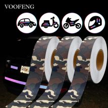 VOOFENG Camouflage Reflective Warning Tape Multi-Size Car Sticker for Road Safety Conspicuity Mark