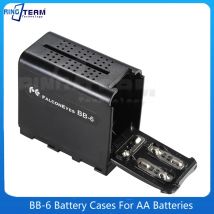 BB-6 Falcon Eyes 6Pcs AA Battery Container Case Replace NP-F970 NP F970 NPF970 Fit LED VIDEO LIGHT Lamp Monitor Panel
