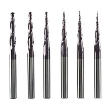 1PC Solid Carbide End Mill 4mm 6mm 8mm Ball Nose Tapered End Mills Router Bits CNC Taper Wood Metal Milling Cutter