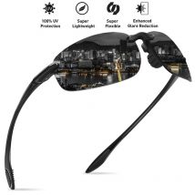 JULI sportowe okulary przeciwsłoneczne dla mężczyzn kobiety TR90 oprawki bez oprawek ochrona UV400 do jazdy na rowerze bieganie wędkarstwo Baseball jazda 8001