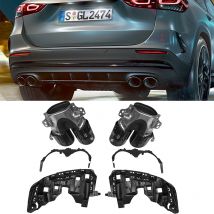 Hinten Stoßstange Turbo Muffler Auspuff Tipps Rohr Ausgänge Für Mercedes Benz GLA H247 GLA180 GLA200