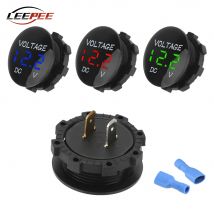 12V 24V Auto Spannungs messer RGB LED Mini Digatal Voltmeter Volt Messgerät Instrument Cluster Auto Tester Motorrad Zubehör