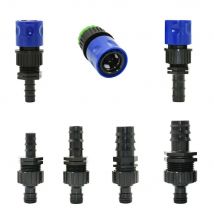 Giunto per tubo in PE per raccordi spinati 4/7 8/11 16/20/25mm connettori 1/4 "3/8" 1/2 "3/4" 1 pollice accoppiamento tubo per irrigazione da giardino a F