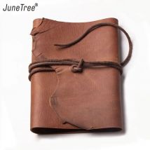 Junetree Original echtes Leder handgefertigt A5 Vintage Retro Reisetagebuch Tagebuch Notizbuch Notizblock Geburtstag Valentinstag Geschenk