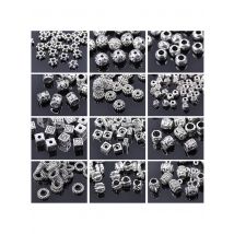 Tibetan Silver Color Metal Alloy Loose Crafts Beads Lot for DIY Earring Necklace Bracelet Jewelry Making Findings