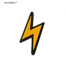 AHYONNIEX 1PC PVC 3D Soft Rubber Lightning Badge Embroidery Patch Military Tactical Morale Outdoor Bag Accessories DIY Stickers
