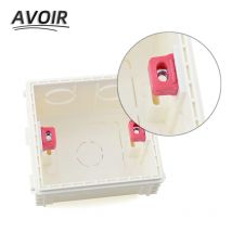 Avoir Interne Mount Box Einstellbare Montage Box 86mm * 86mm Typ Wand Schalter Buchse Installation Kassette Box Verdrahtung zurück Box
