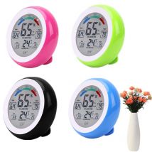 Digitaler temperatur feuchtigkeit tester lcd mehrfarbiges kreisförmiges hygrometer thermometer temperatur überwachung zwischen c & f
