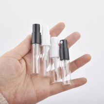 50 teile/los 2ml 3ml mini Glas Perfeme Spray Flasche Für Probe Schwarz farbe Transparent Glas Zerstäuber Leere Flasche