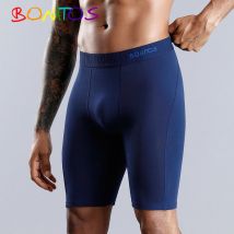 BONITOS Männer Boxer Lange bein Boxer Männer Unterwäsche Männer Unterhose Erkek Natürliche Baumwolle Sexy Boxer Shorts Top Marke Unterwäsche Weichen