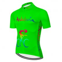 Fluo GRÜN ANDALUSIEN männer radfahren jersey mtb Maillot bike kleidung tenue cyclisme Fahrrad jersey spanien abbigliamento ciclismo