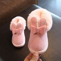 AINYFU Baby Mädchen Schnee Stiefel Kinder Mädchen Boot Winter Warme Plüsch Kaninchen Prinzessin Schuhe Kinder Sneaker Schönen Weichen Stiefel B194