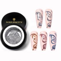 BORN PRETTY Metallic Painting Gel Polish for Nail Art Soak Off Gel Nail Polish Gold Silver Metal Glitter UV Gel 5ml