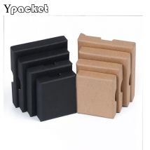 100 pcs/Lot Schwarz Kraft Papier Schmuck Box Papier Box Ring Ohrring Anhänger Halskette Schmuck