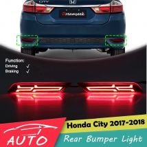 Fanale posteriore per paraurti posteriore con riflettore a LED rosso per Honda City 2017 2018 2019 Lampada freno di arresto di guida con indicatore di direzione