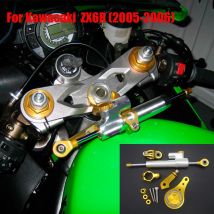 Artudatech Stabilizzatore ammortizzatore di sterzo per moto con supporto staffa per Kawasaki ZX6R 636 2005 2006 Accessori