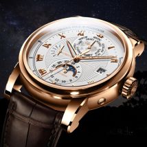 LOBINNI Männer Uhr Luxus Marke Mondphase Automatische Mechanische Männer der Wirstwatches Sapphire Welt Zeit relogio masculin L16003-2
