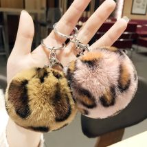 Leopard Liebe Plüsch Fellknäuel Schlüsselanhänger Auto Schlüsselanhänger Anhänger Studententaschen Neue Geschenke Großhandel Herz Schlüsselanhänger K2403