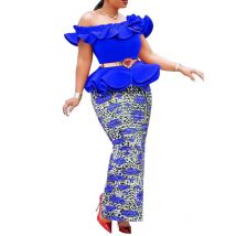 Afrikanische Kleider für Frauen 2021 Frühling und Herbst Afrikanische Frauen Druck Plus Größe Lange Kleid Afrikanische Kleidung