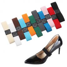 1 Paar hochelastische Schuhriemen halten lose High Heels Schuhe Band Anti-lose für Mädchen Frauen Schuhe Gürtel einfarbige Schnürsenkel