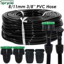SPRYCLE 5-25M 8/11mm Garten Bewässerung PVC Schlauch 3/8'' Schläuche Tropf Bewässerung Rohr 1/2 & 3/4 ''schnell Stecker Ende Stecker für Blumentopf