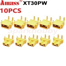 10PCS/5Pairs Amass XT30PW Männlich Weiblich stecker PCB board 2mm Banana Goldene kopf Rechten Winkel Horizontale stecker für RC modell