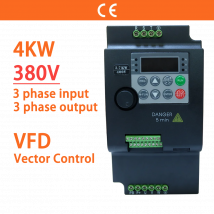 3.7/4KW 380V 3 Phase 5HP VFD Variable Frequency Inverter Variator für Motor Geschwindigkeit Vector