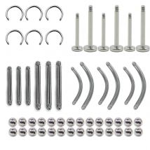 10 stücke Ersatz Ersatz BÄLLE Labret Barbell Bar Piercing Anhänge 14g 16g DIY Edelstahl Körper Schmuck ALLE IN EINEM