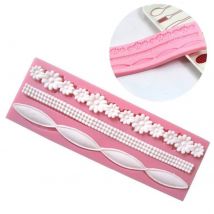 Silikon Halskette Form Fondant Matte Spitze Backform Kuchen Dekorieren Zucker Handwerk