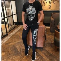 Hohe qualität 2025, Mode Zwei Stück Set Top + hose Männer Trainingsanzug Männer Set Slim Fit Outfits Männer Set