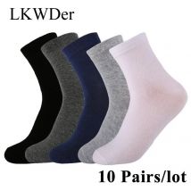 Lkwder 10 paare/los Herren Baumwoll socken neuen Stil schwarz Geschäfts leute Socken atmungsaktiv Herbst Winter für männliche Meias Calcetines
