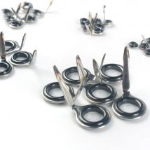 Fishing Rod Guides Stainless Steel 5~10Pcs Rod Building Repair Kit Freshwater Saltwater Fishing Tool Ceramic Ring Eye 1.5~6.8mm