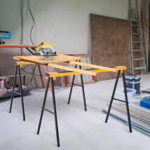 Sega pieghevole DURHAND cavalletto in metallo per cavalli 2 pezzi con carico della maniglia