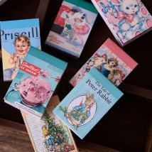 100pcs/lot Memo Pads Material Paper Vintage Rabbit Girls Baby Paper Junk Journal Scrapbooking Cards Background Decoration Paper