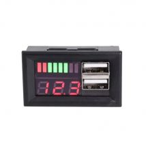 Mini rote LED blaue LED Digitalanzeige Voltmeter Voltmeter Spannungsprüfer Panel für DC12V Auto Motorrad Fahrzeug USB 5V 2A Ausgang