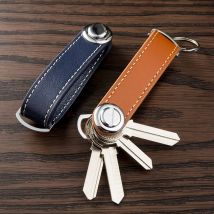 Hohe Qualität Aus Echtem Leder Schlüsselbund Halter Tragbaren Schlüssel Brieftasche Smart Edelstahl Schlüssel Veranstalter Haushälterin Auto Schlüssel Ring