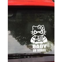 BABY Girl ON BOARD Vinyl Car Decal Cute Stickers / cartoon hero reflective tape stickers