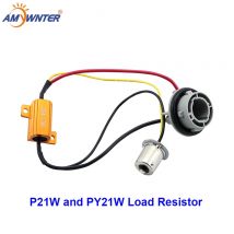 Amywnter 2PCS 1156 Ba15s Bau15s P21w 1056 Py21w Car Canceller Decoder Led Load Resistor 12v 25w Canbus No Flickering