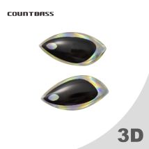 COUNTBASS 50 Stück spezielle 3D holografische Angelköderaugen für unbemalte Hardbaits Kurbel Popper Minnow
