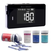 4 in 1 Colesterolo Emoglobina Acido urico e kit misuratore di glicemia medico Monitor per test rapido domestico con strisce