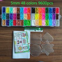 72/48 colori box set hama perline giocattolo 2.6/5mm perler educativo Per bambini puzzle 3D giocattoli fai da te fusibile perline pegboard fogli carta da stiro