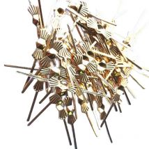 Top Quality 50pcs L33mm Copper Gold Butterfly Buckle/ Tie Clips Hanging Chandelier Pendants Hooks Glass Octagon Beads Connectors