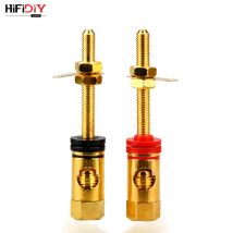 HIFIDIY LIVE 2 Stück Lautsprecher DIY Verlängerungsanschluss Klemmenanschluss HIFI-Verstärker Reines Kupfer Vergoldete Bananenbuchse