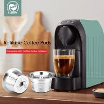 ICafilas Edelstahl Für K-gebühr Kaffee Filter Kapsel Pods Tamper Wiederverwendbare Nachfüllbare Für